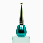Glossy Green Round Nail Polish Bottles With Brush 10ml Refillable
